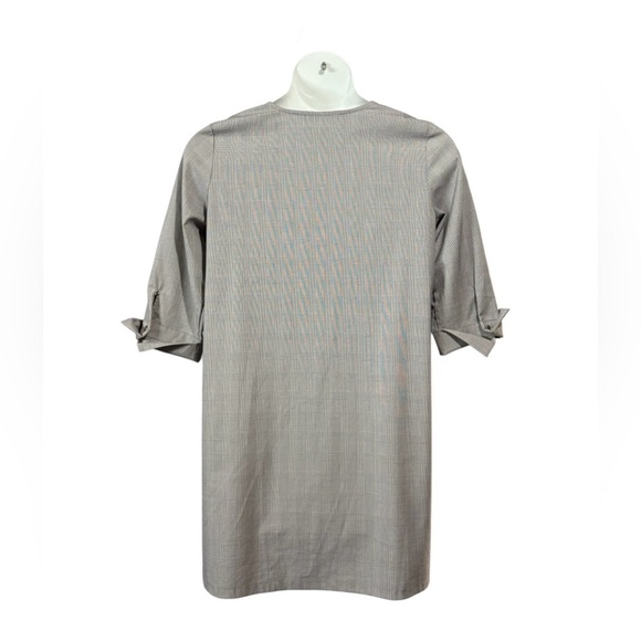 Zara, Checked Dress With Zipper And Pockets, Large, Gray - Picture 6 of 7